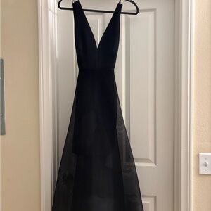 ANGL Black Backless Dress